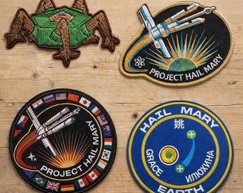 Project Hail Mary Movie Embroidered Mission Patch, Ryland Grace Cosplay, Iron-On Patch