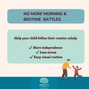 Kids Morning & Bedtime Routine Chart | Visual Schedule for Kids | Build Independence | Reduce Tantrums | Printable PDF | 3-10 Years