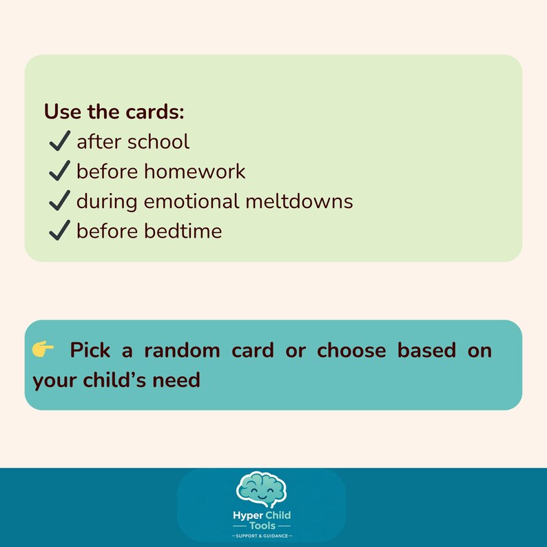 Sensory Calm Down Cards for Kids | Emotional Regulation Activities ...