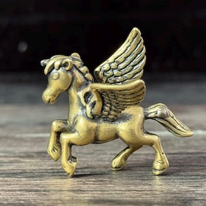 Figura de caballo del zodiaco de latón, mini estatua de cobre, regalo de decoración de la suerte del Feng Shui