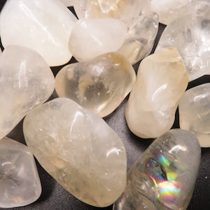 Opalized Citrine Tumbled Stones - Large Polished Tumbles - Bulk Lot - Sold By Weight