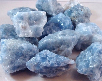 Premium Blue Calcite Rough Rocks - You Choose the Lot Size - Large Stones- 100% Natural