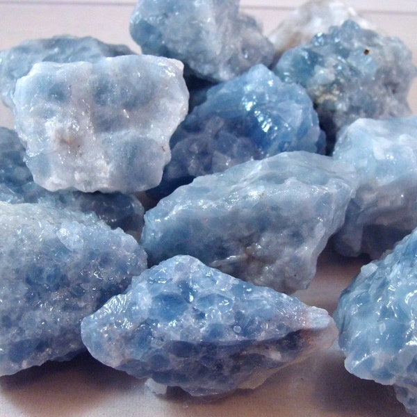 Premium Blue Calcite Rough Rocks - You Choose the Lot Size - Large Stones- 100% Natural