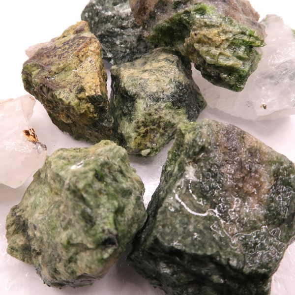 Premium Diopside with Quartz Tumbling Rough - You Choose the Lot Size - Large Stones- 100% Natural