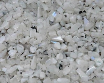 Mini Polished White Rainbow Moonstone - 3-6mm