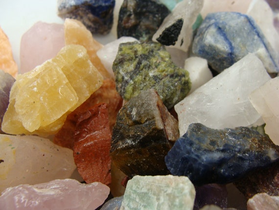Premium Rock and Gem Tumble Rough for Rock Tumbler-Twin Rocks and Crystals
