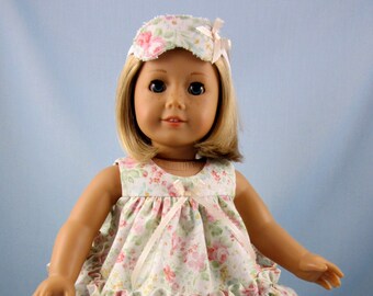 Fit For 18/'/'American Girl Doll Clothes Blue Suspenders Suit With Hat Girl Gifts
