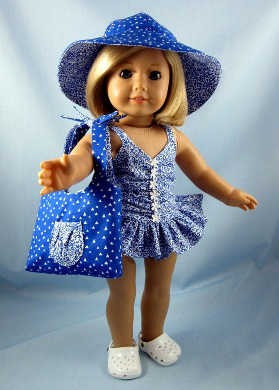 ThreePiece Swim Set fits American Girl Swimsuit Beach Bag Etsy