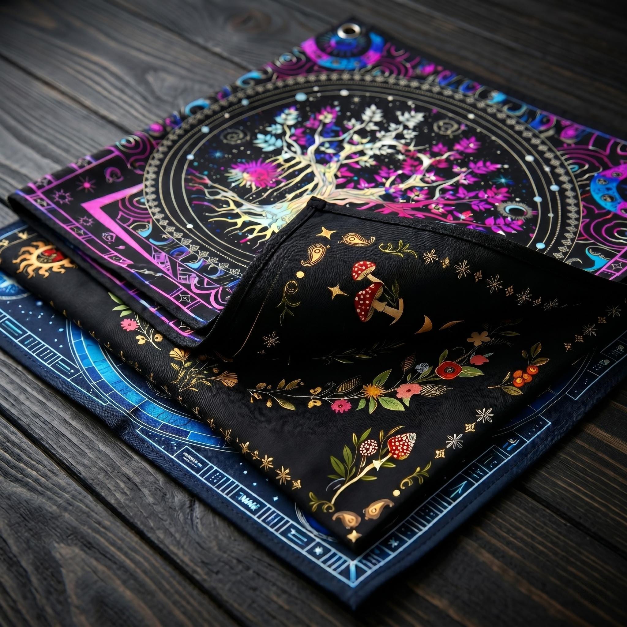 Tapis divinatoire, 12 signes du zodiaque, grand format Tapis divinatoire, 12 signes du zodiaque, grand format
