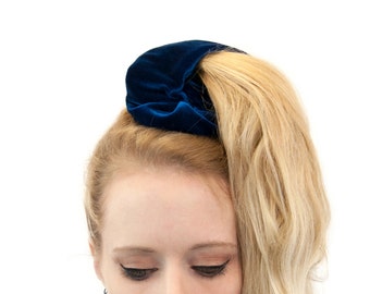 Pony Tail Holder, Velvet Scrunchie, Velvet Scrunchies Royal Blue PonyTail Wrap, Dance Gift, Hair Ties Gift for Her Chunky Hair Scrunchies