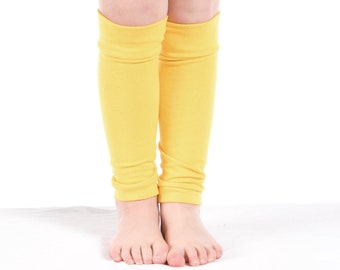Mustard Yellow Jersey Leg Warmers: Kids Dance Costume Accessory