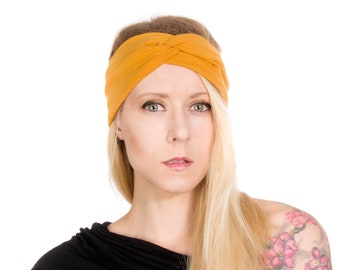 Football Headband Mustard headband Twist Headband,Yoga Headband,Fitness Headband Solid Color Headband Wide headband Nurse headband