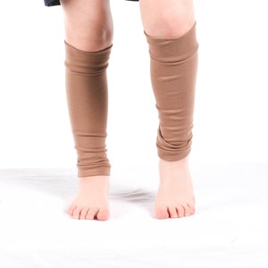 Kids Light Brown Leg Warmers: Jersey Ballet Dance Costume