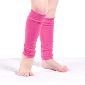 Bright Pink Kids Leg Warmers: Jersey Ballet Dance Accessory