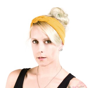 Mustard Yellow Celtic Knot Headband: Handmade Turban Headband