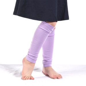 Kids Purple Leg Warmers: Jersey Ballet Dance Accessory