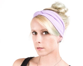 Purple Headband, Lavender Twist Headband, Wide Headband Women Turban Headband Adult Lilac Purple Head Bands Yoga Headband Wide Headband