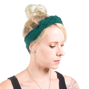 Green Celtic Knot Headband: Handmade Turban Headband