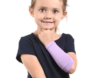KIDS Arm Sleeve, Light Purple Forearm Cover, Long Cuff Costume Accessory Pastel Boy Girl Arm Sleeve Extender Warmer Scar Eczema Protection