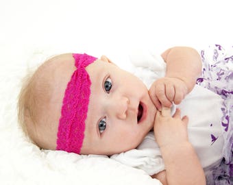 Lace Baby Headband, Pink Infant Headband, Lace Headband, Turban Headbands Baby Girl Headbands Twist Headband, Newborn Headband Baby Gift