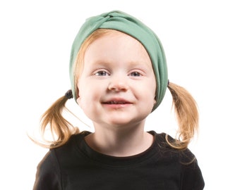 Girl Turban Headbands, Girl Headband Spring Sage Green Headband, Twist Headband, Kids Headband, Winter Toddler Headband Turban Headband
