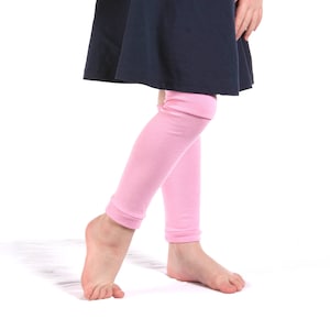 Pink Jersey Knit Leg Warmers: Kids Dance Costume Accessory