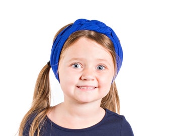 Kids Sailor Knot Headband Girls, Royal Blue Celtic Knot Headband, Girl Turban Headbands, Kids Headband Toddler Knot Headband, Child Headband