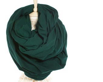 Extra Large XL Scarf Square Silky Green red multicolour Ethnic Pattern Statement