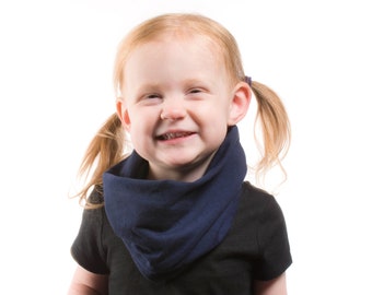 Kids Neck Cowl Scarf, Infinity Scarf, Boys Scarf Navy Scarf, Girls Scarf Child Scarf, Blue Scarf Kids Winter Scarf Christmas Gift For Girls