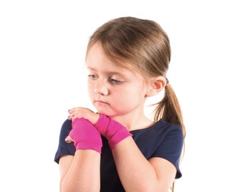 Short KIDS Fingerless Gloves, Short Kid Gloves, Pink Fingerless Gloves Child Pink Gloves Toddler Gloves, Toddler Fingerless Gloves Superhero