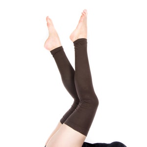 Brown Leg Warmers, Extra Long Leg Warmers Women Thigh High Over the Knee Leg Warmers, Yoga Leg Warmers Adult Leg Warmers Ballet Gift for Her