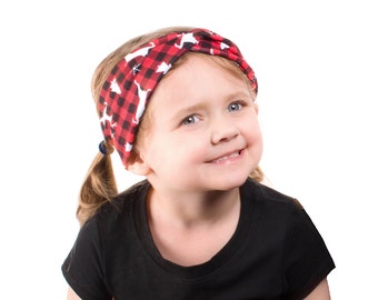 Pour nouveau-né Rouge Bandeaux de Noël pour bébé avec petit nœud doré à carreaux