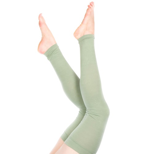 Thigh High Leg Warmers Women Over the Knee Leg Warmers Sage Etsy