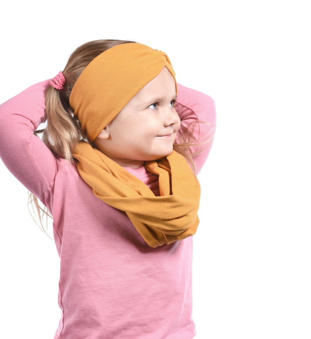 Little Girls Scarf Set Fall Scarf Headband Set Girls Etsy Italia