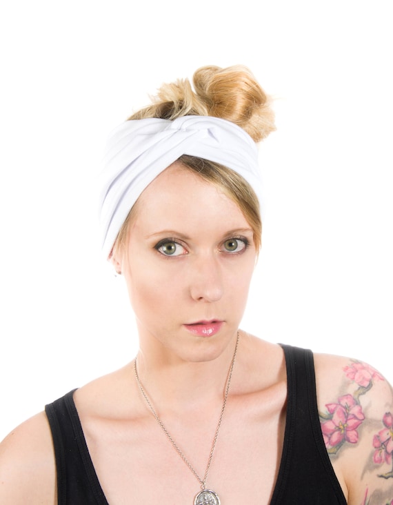 Twist Headband Extra Wide Scrunch Turban Heather Grey