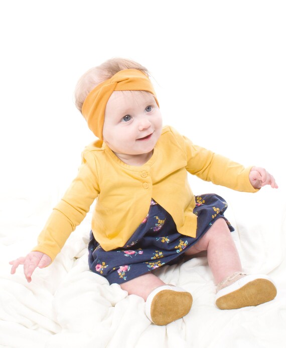 Mustard Baby Headband Baby Girl Twist Headband Yellow Twist