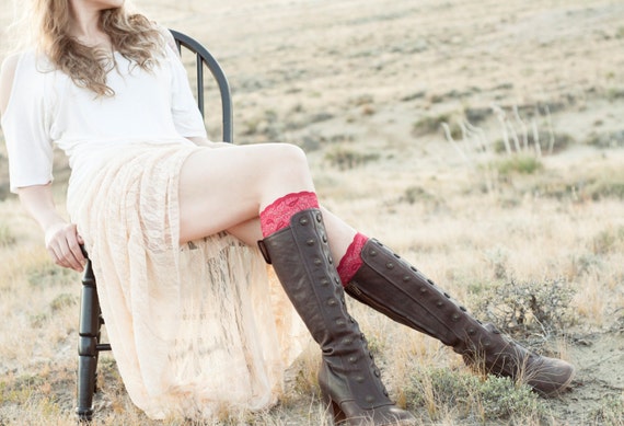red boot cuffs