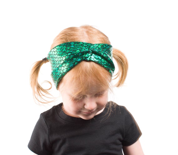 Bandeau de sirène pour enfants, bandeau vert sirène Twist