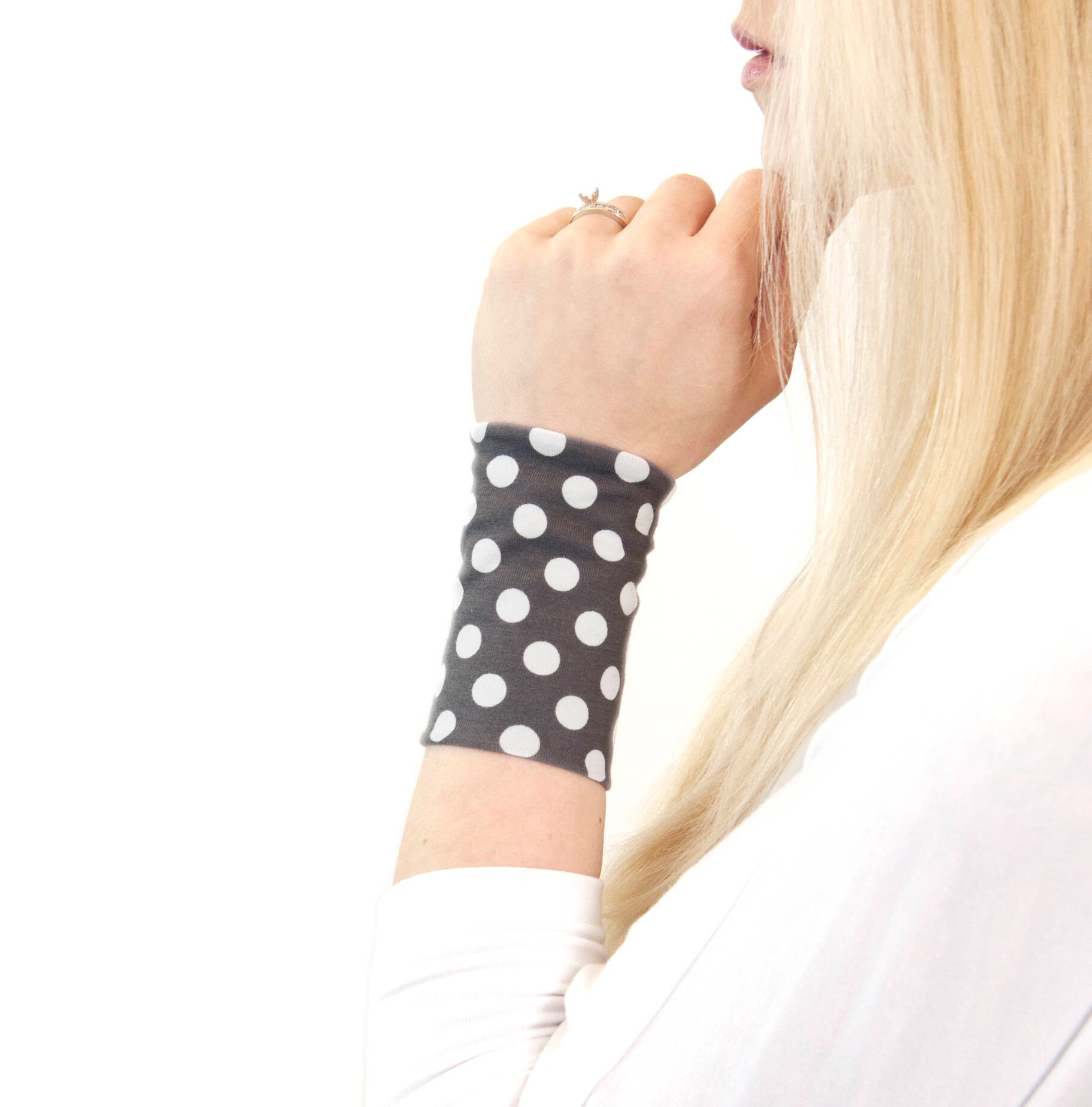 Polka Dot Bracelet Cuff Fabric Wrist Cuffs Wrist Tattoo Etsy