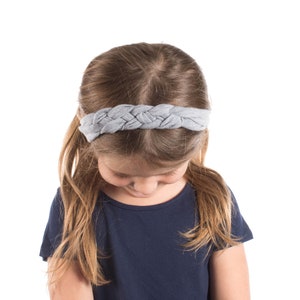 Double Knot Headband, Girls Sailor Knot Headband, Grey Headband Turban, Double Celtic Knot Headband, Girl Turban Headbands, Kids Headband