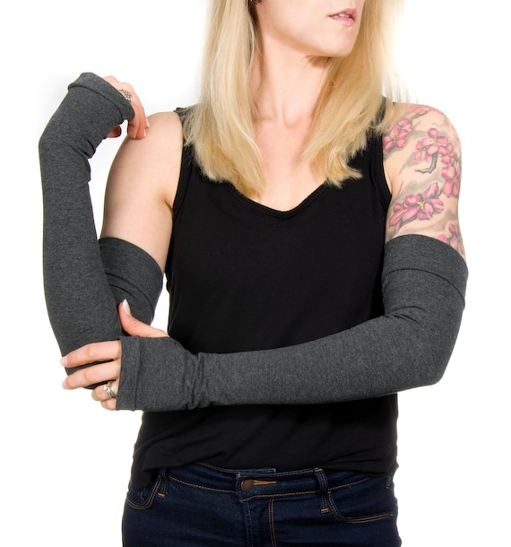 Long Grey Fingerless Gloves Women, Long Gloves, Long Arm Warmers, Costume  Gloves, Grey Gloves, Arm Cover Tattoo Cover Up, Yoga Gloves Biking -   Canada