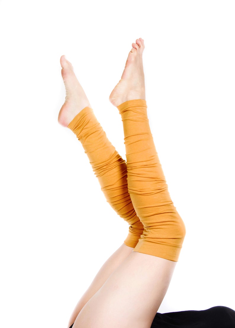 Mustard Leg Warmers Women Thigh High Over the Knee Yellow Leg Etsy