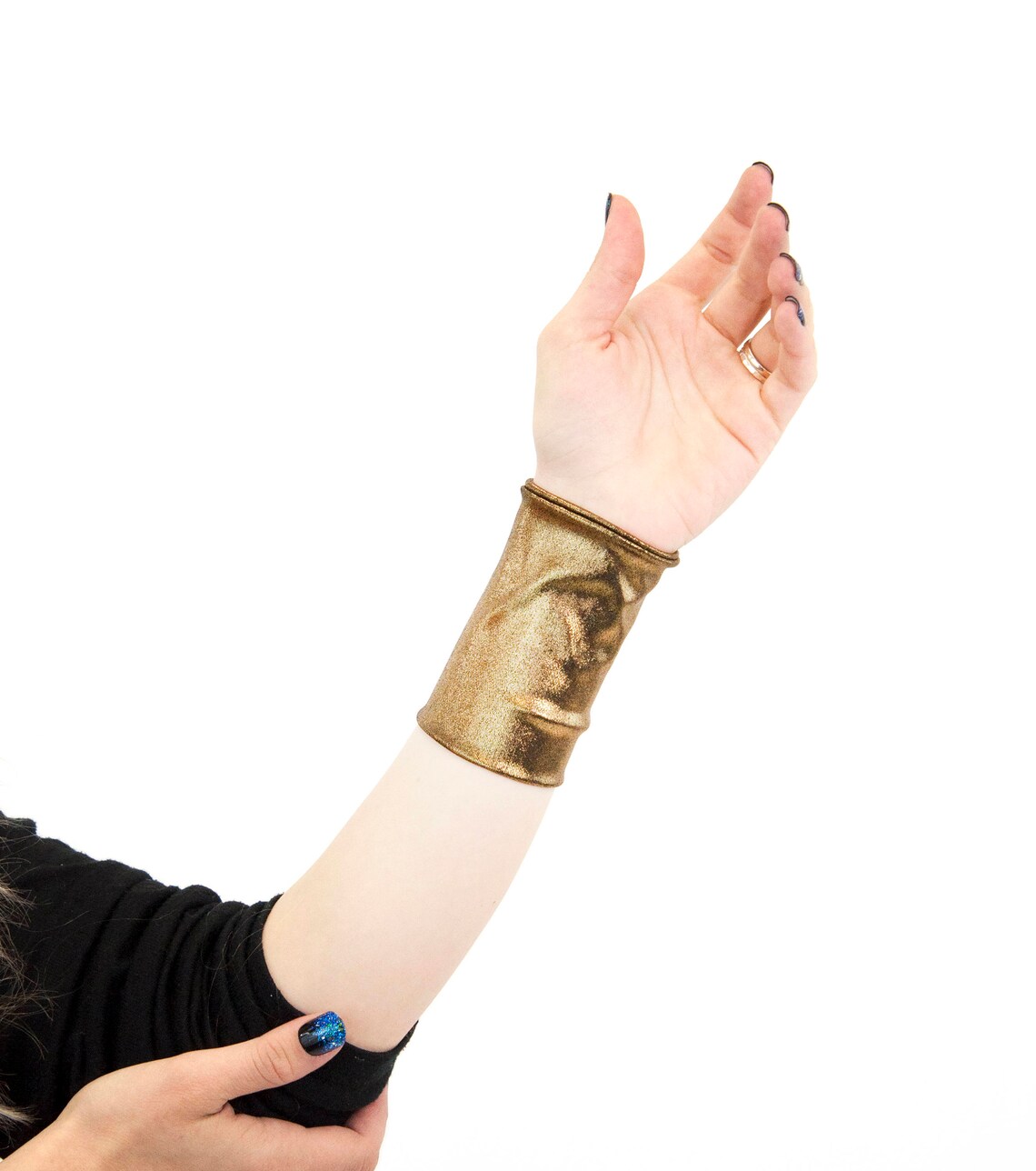 Metallic Bracelet Gold Cuff Gold Wrist Cuff Bracelet Gold Etsy