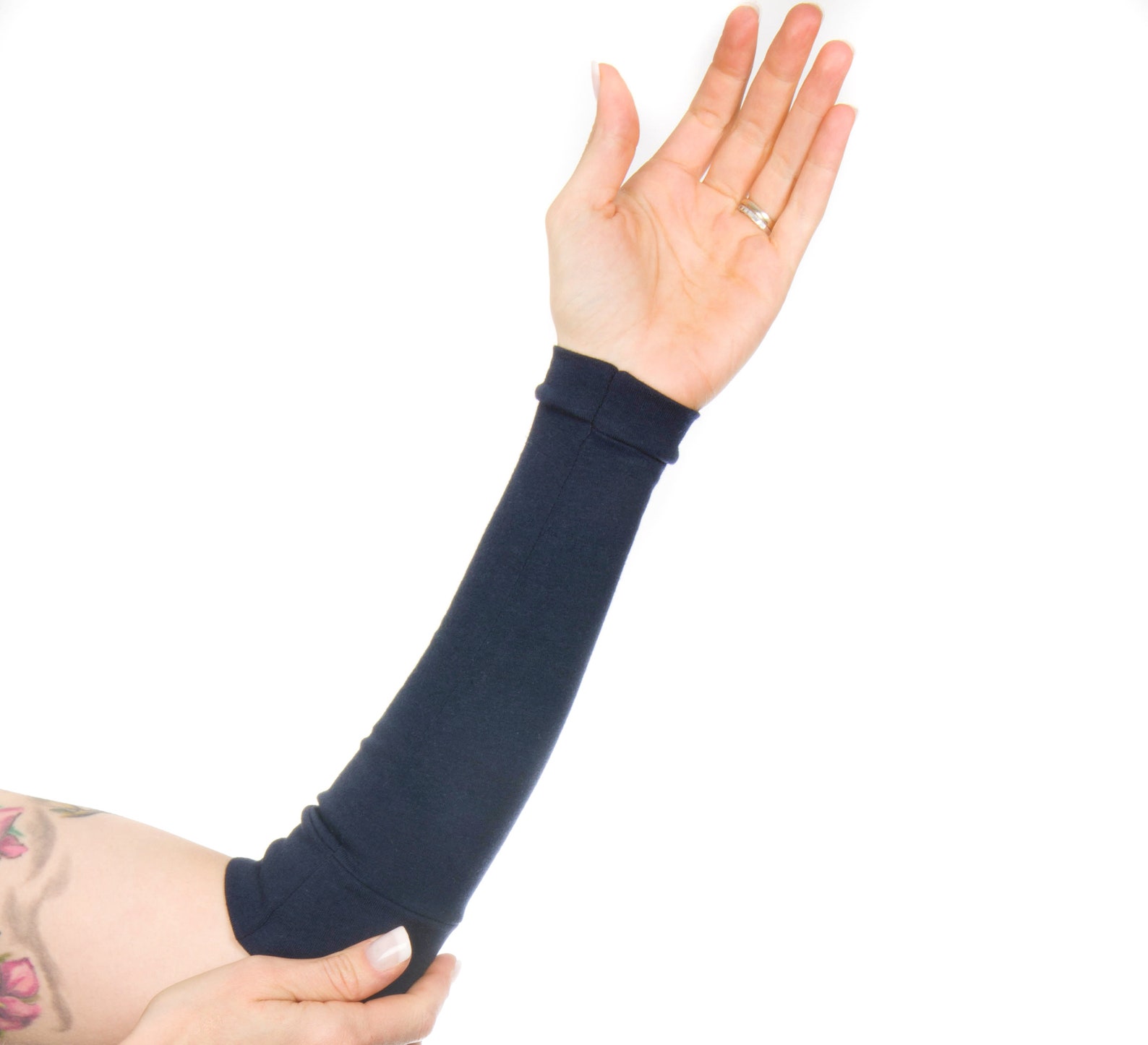 Navy Blue Arm Sleeves Long Cuff Bracelet Wrist Cuff Forearm Etsy