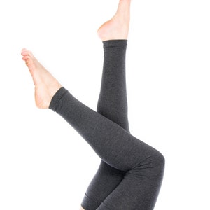 Extra Long Leg Warmers Women Thigh High Over the Knee Leg Warmers, Womens Grey Leg Warmers Yoga Leg Warmers Adult Leg Warmers Gift for Her image 4