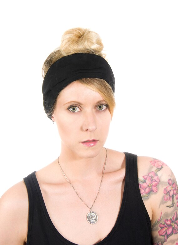 Wide Black Headband Extra Wide Headband Jersey Headbands for Etsy