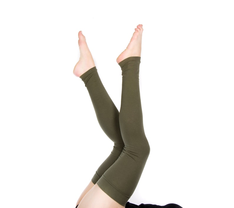 Olive Leg Warmers Extra Long Leg Warmers Women Thigh High Etsy UK