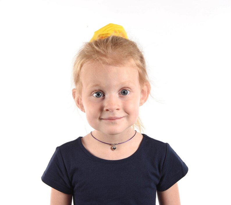 Yellow Girls Scrunchie, Kids Scrunchie Large Pony Tail Holder, School Colors Spirit, Chunky Child Pony Tail Dance Gift for Her Cheerleader imagem 2