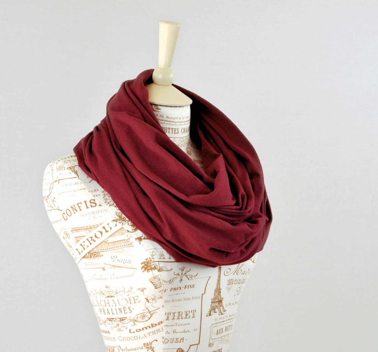 Maroon knit 2024 infinity scarf