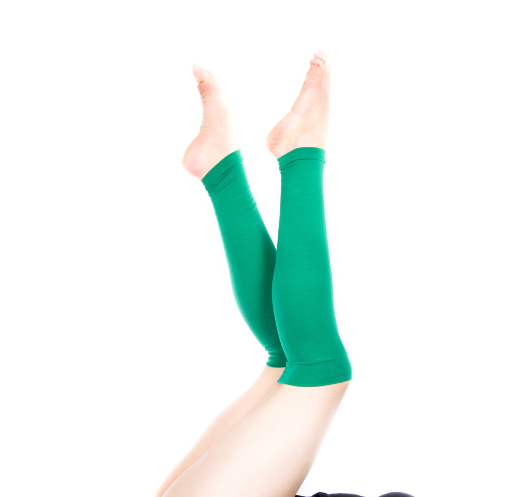 Kelly Green Leg Warmers Womens Leg Warmers, Yoga Leg Warmers Adult Leg